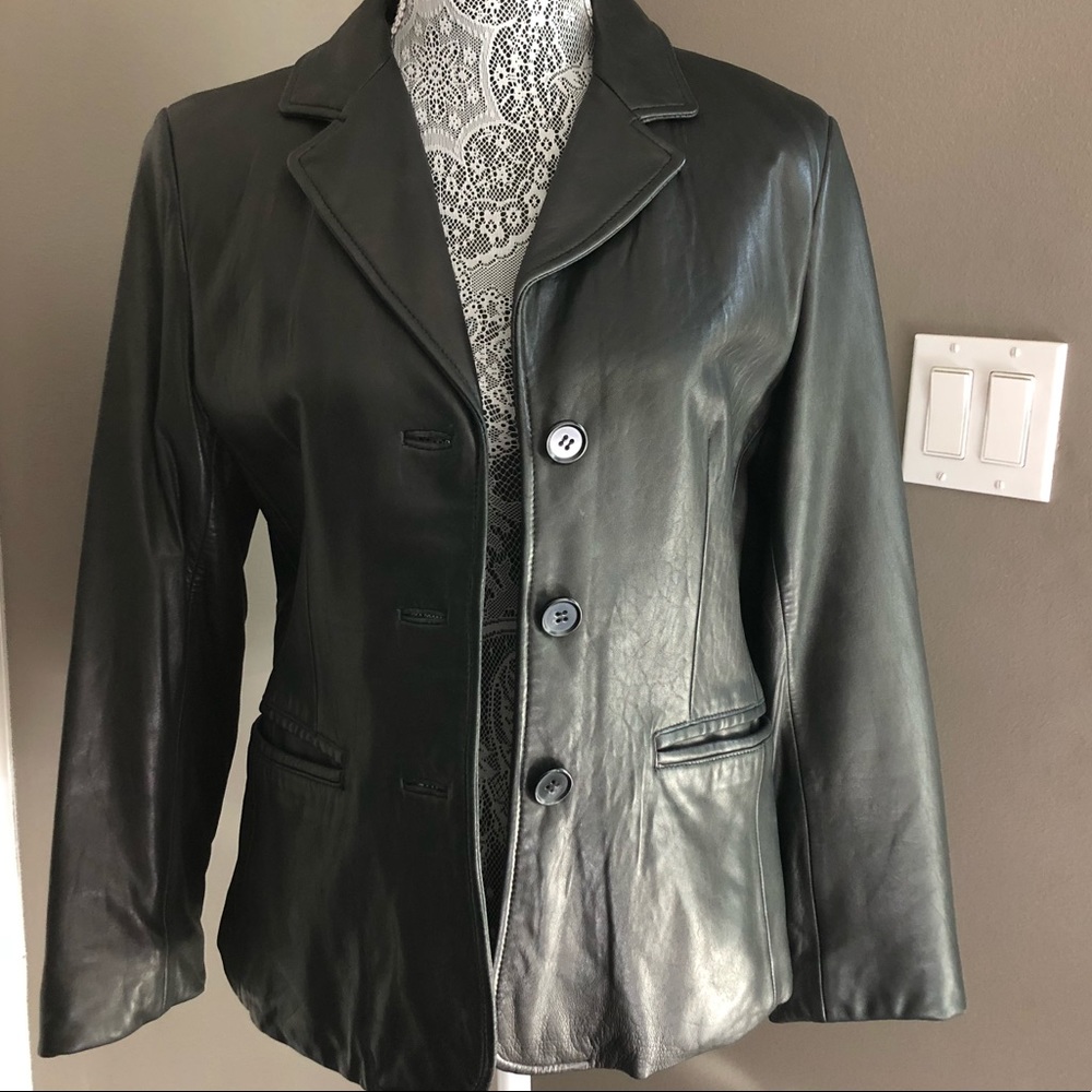 Black Leather Jacket/Blazer by Siena Studio